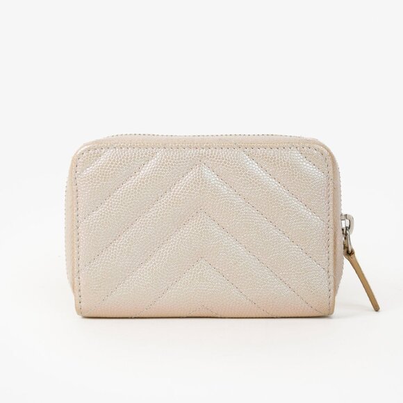 Chanel Iridescent Caviar Zippered Coin Purse Chevron - Picture 4 of 11
